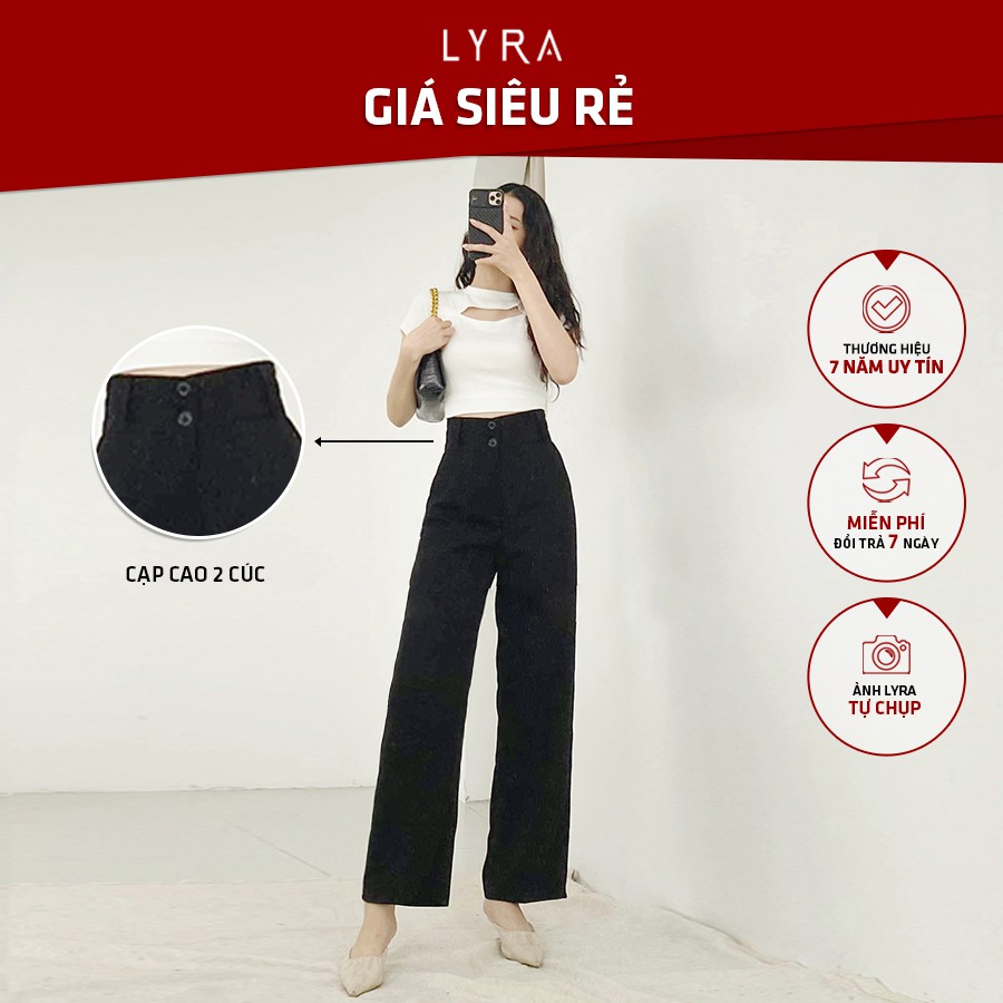 Quần ống rộng LYRA culottes vải tuyết mưa nữ lưng cao trẻ trung năng động thời trang - VXYQD0022 | BigBuy360 - bigbuy360.vn