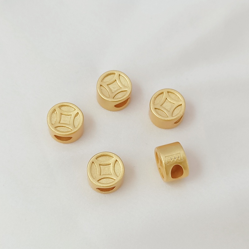 Hạt Rỗng Xỏ Lỗ Hình Hoa Mặt Cười Màu Sắc Mạnh Mẽ Dùng Làm Trang Sức diy