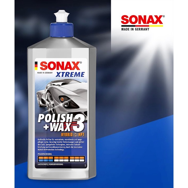 (giá tốt) SONAX POLISH WAX 3 Đánh bóng Xóa xước Phục hồi sơn mờ 250ML