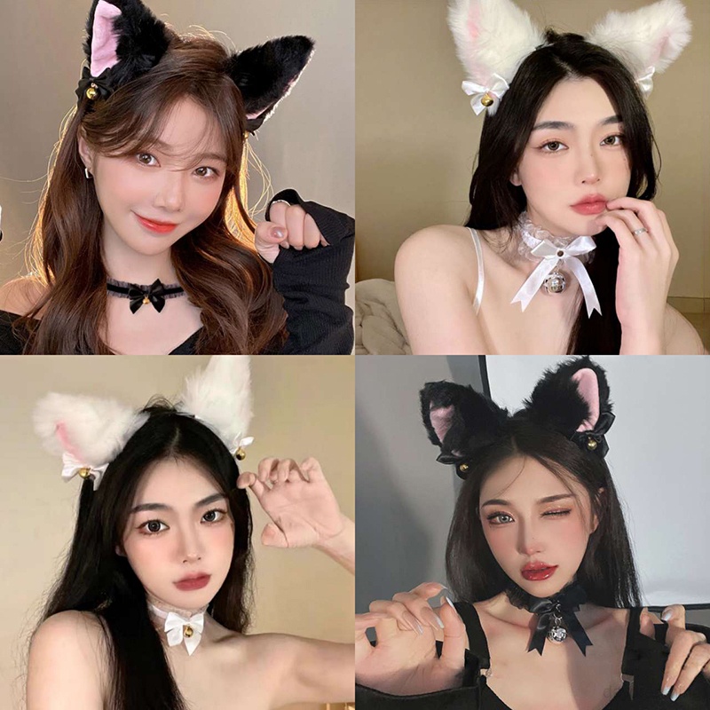 Băng Đô Len Đính Nơ Ren Gợi Cảm Thời Trang Nhật Hàn