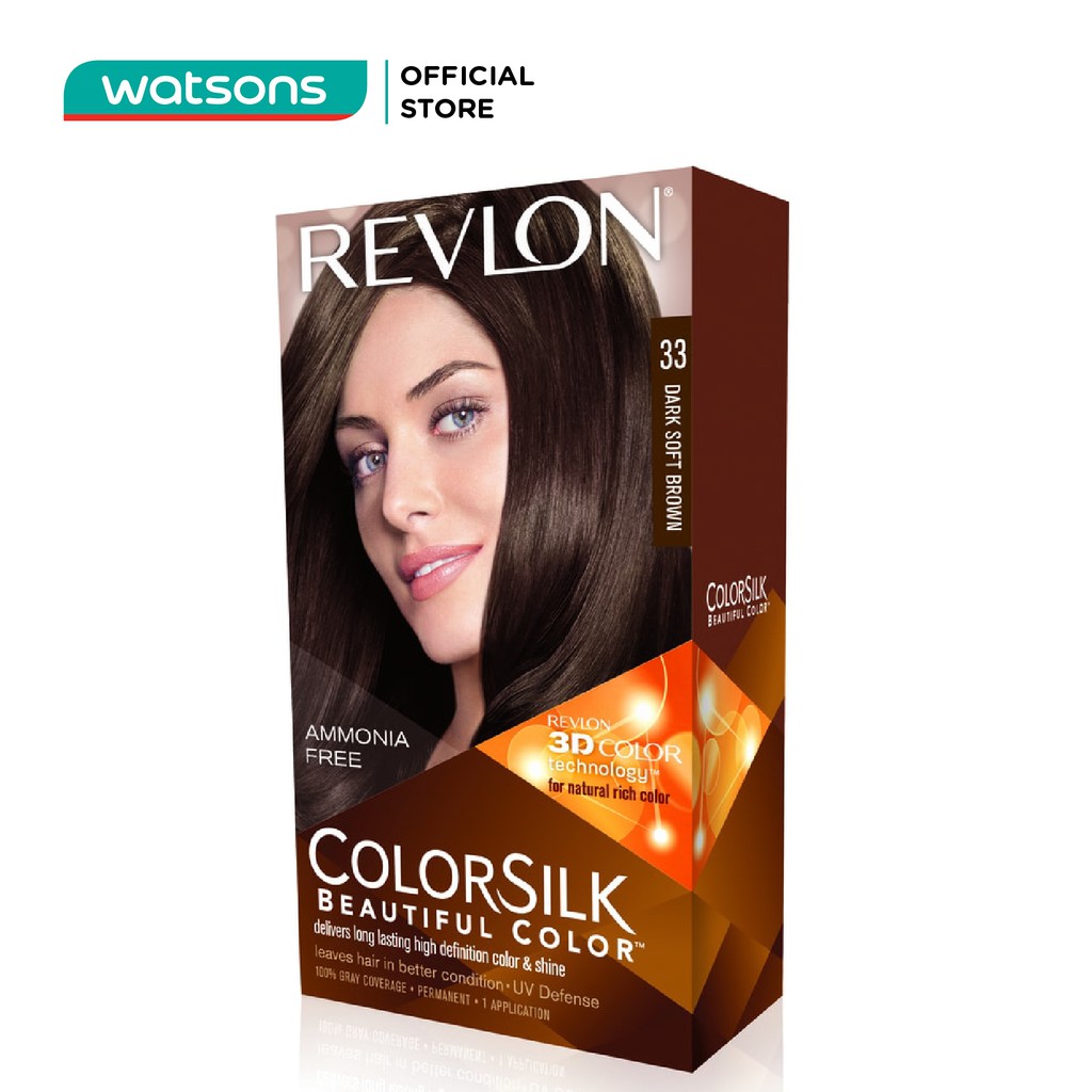 Sản Phẩm Nhuộm Tóc Revlon Colorsilk 3D 130ml.#33 Nâu Socola Sáng