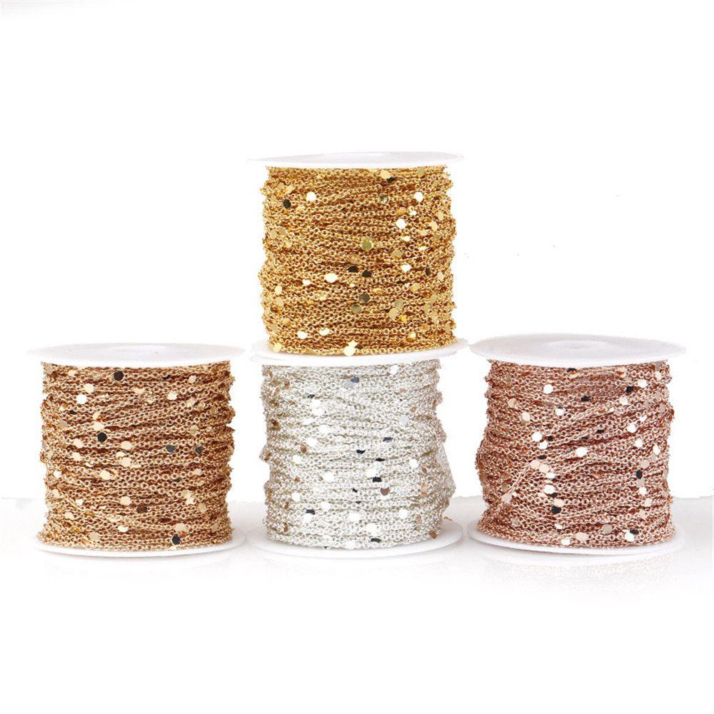 Vòng cổ / Vòng Đeo Tay Bằng Đồng Đính Kim Sa Lấp Lánh Không Phai Màu 2M 1.5mm
