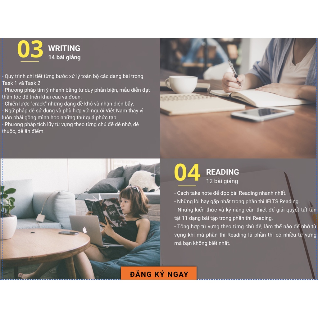 Combo 4 kỹ năng luyện IELTS cho người mới bắt đầu