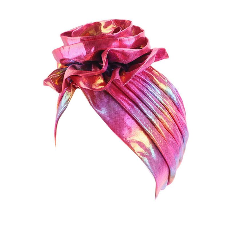 Khăn Trùm Đầu Turban Màu Cầu Vồng Họa Tiết Hoa usli