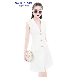 Đầm Vest Trắng Sát Nách Thiết Kế Sang Trọng