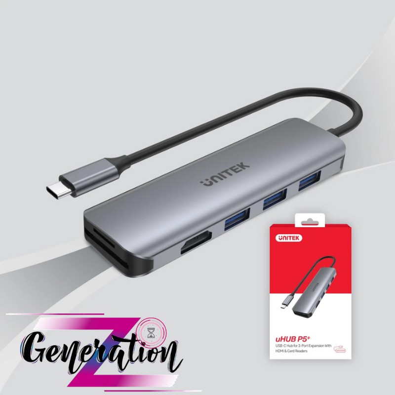 CÁP CHUYỂN TYPE-C RA 3 USB 3.0 + HDMI + TF/SD UNITEK H1107F