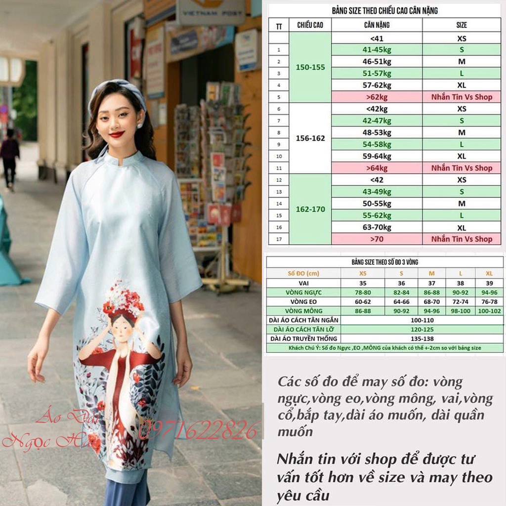 Áo Dài Cách Tân Nữ Dáng Suông Voan Tơ Mềm Mặc Tết TK10