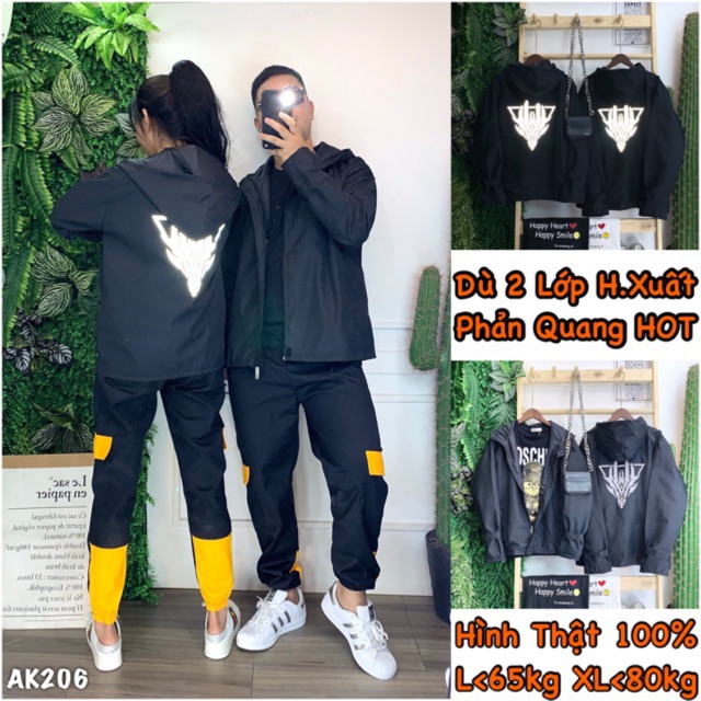 🔥𝐆𝐈𝐀́ 𝐒𝐈̉🔥206 Áo Khoác Dù Couple Phản Quang Siêu Hot Hit (Video,Hình Thật)