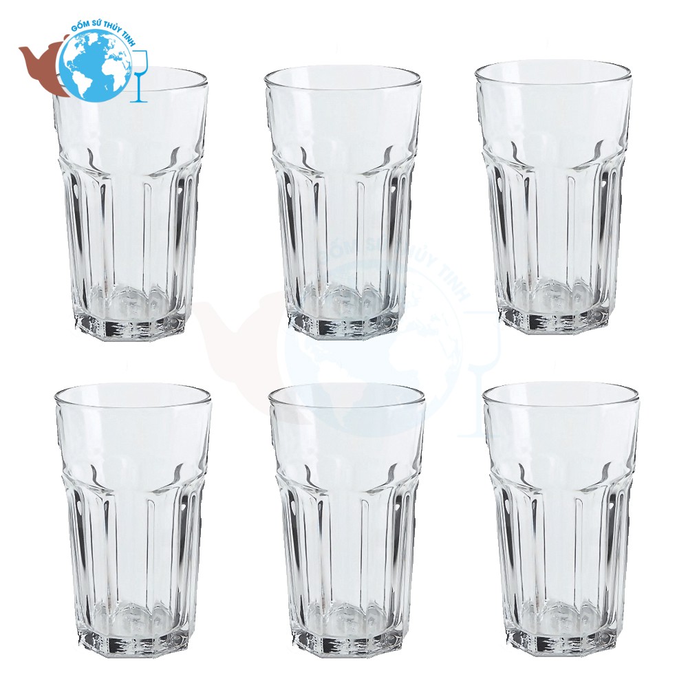 Bộ 12 ly thủy tinh uống sinh tố 410ml KH590 CAO CẤP