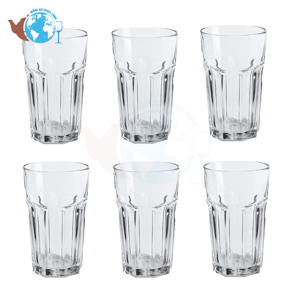 Bộ 6 ly thủy tinh uống sinh tố 410ml - KH590 CAO CẤP | BigBuy360 - bigbuy360.vn