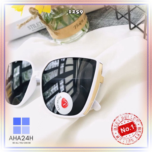 HOt KÍNH MÁT NỮ THỜI TRANG TRÒNG POLARIZED CAO CẤP GỌNG XI MẠ VÀNG AH1259 MỚI RE