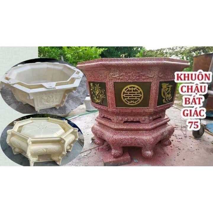 Khuôn đúc chậu bát giác 75