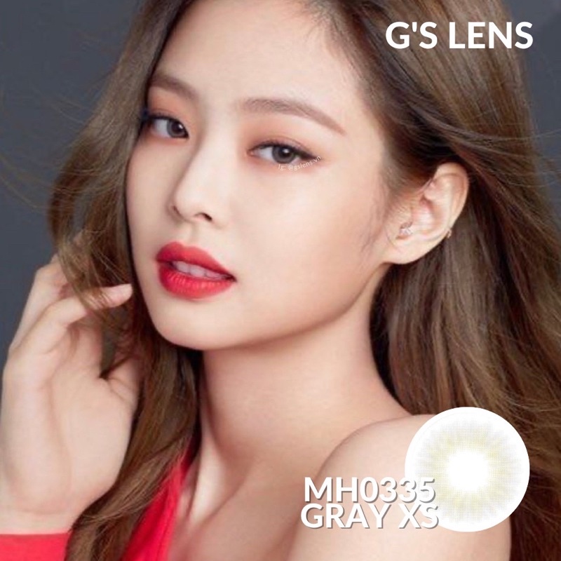 Kính Áp Tròng Lens Xám Tây Tự Nhiên Hot Douyin Size XS 14mm Có 0 Đến 6 Độ Lệch Độ MH0335 Gray
