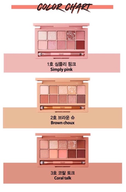 Bảng phấn mắt Clio Pro Eye Palette 10 ô Moncosmetics