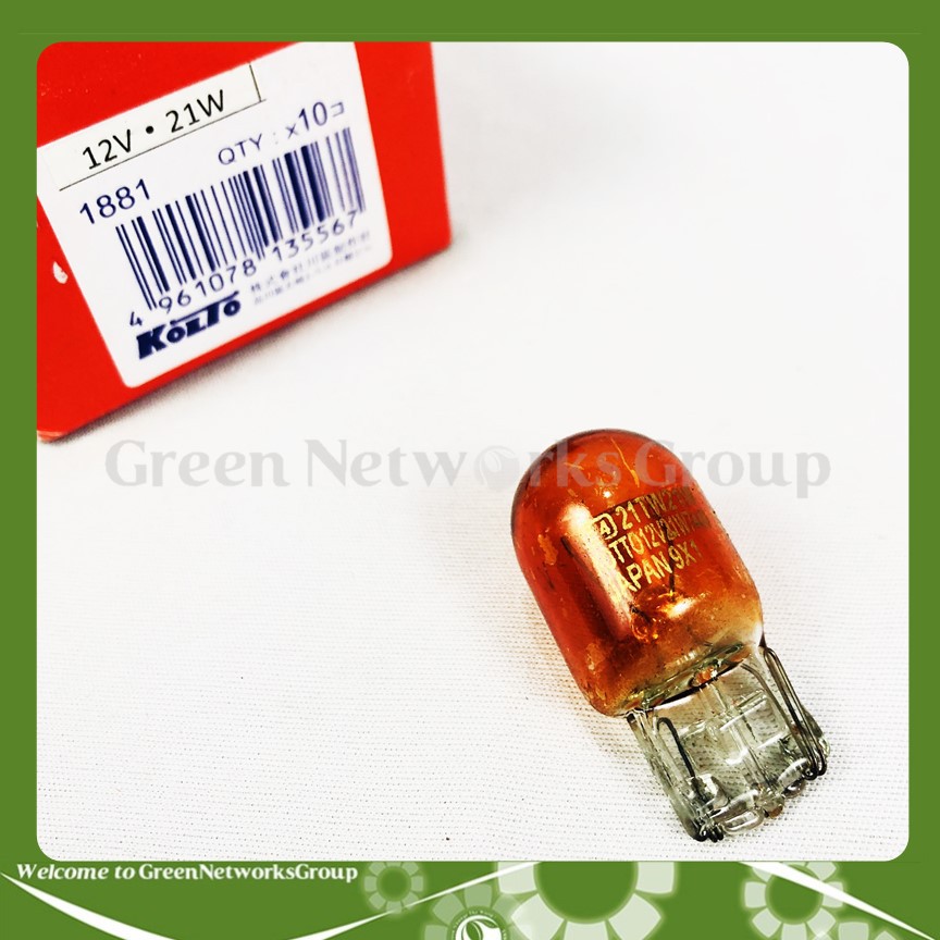 Đèn lùi ô tô chân T20 Halogen cam KOITO 12V 21W Greennetworks