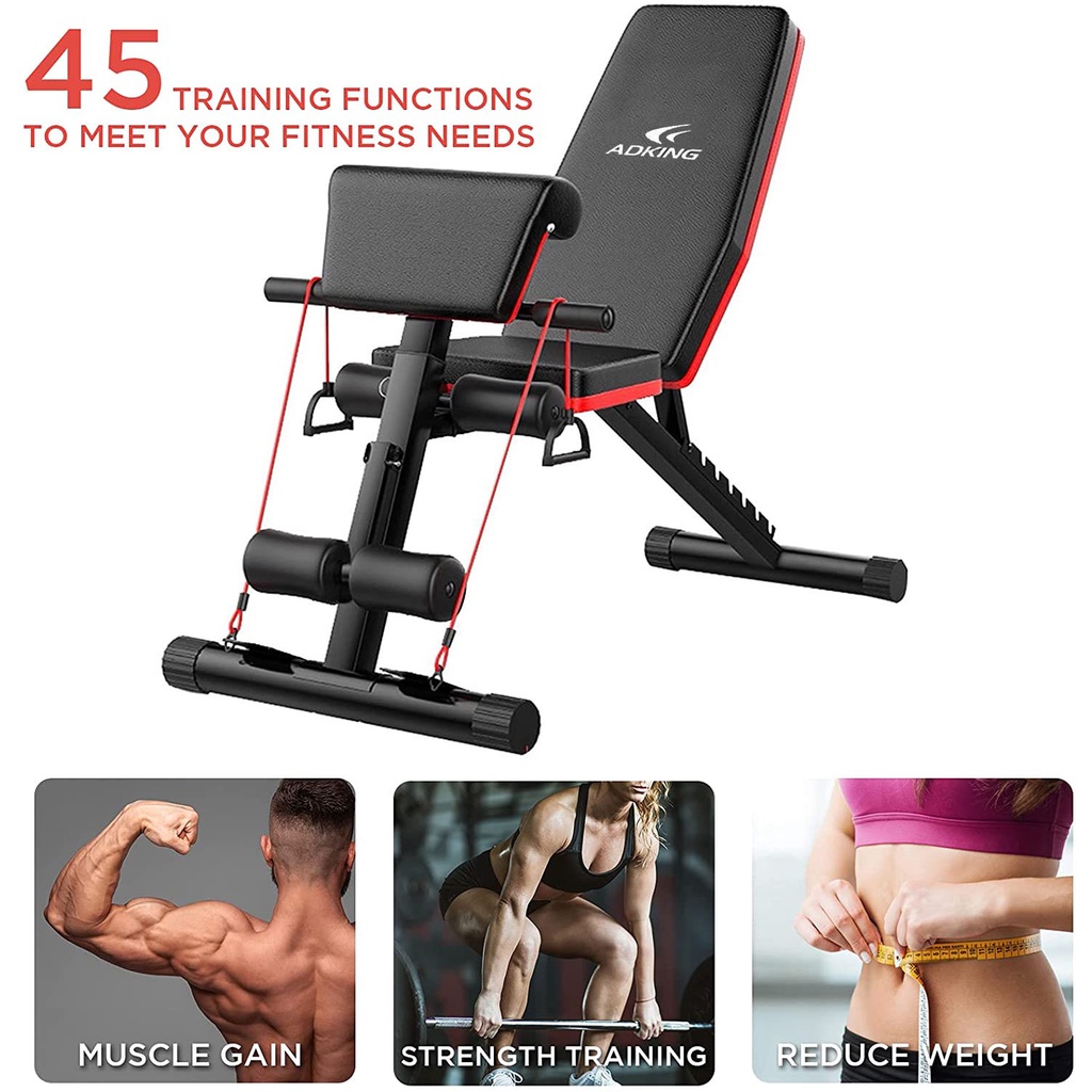 Ghế tập tạ đa năng Adking AD-189 giúp tập tạ, tập cơ bụng, tập gym, tập thể dục tại nhà hiệu quả