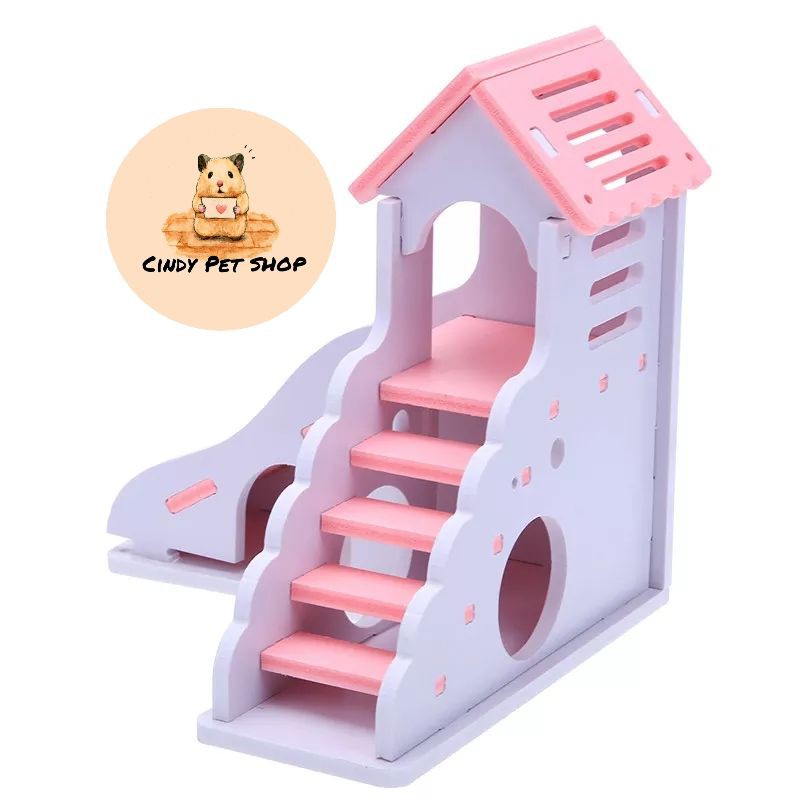 Nhà cầu tuột lắp ráp 2 in 1 cho Hamster