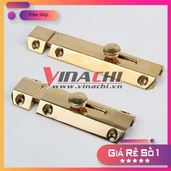 KHÓA CHỐT NGANG MÀU VÀNG - 1 CÁI