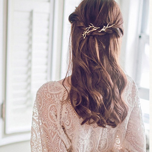 Kẹp tóc hình sừng hươu phong cách vintage thời trang nữ