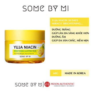 Mặt Nạ Ngủ Dưỡng Trắng Chiết Xuất Từ Trái Thanh Yên Some By Mi Yuja Niacin 30 Days Miracle Brightening Sleeping Mask 60g