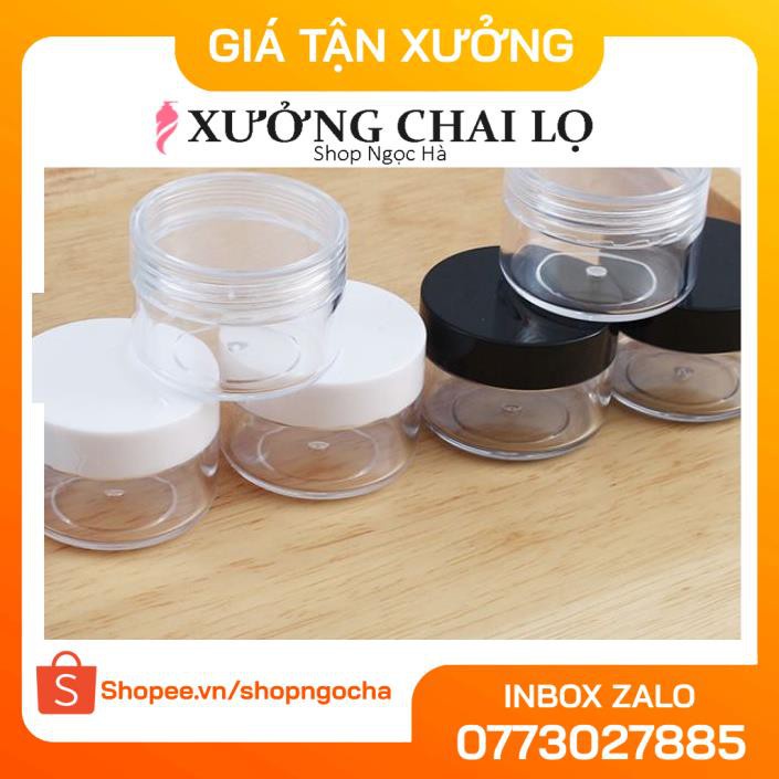 Hủ Chiết Mỹ Phẩm ❤ GIÁ RẺ NHẤT ❤ Hủ Đựng Kem Tròn 5g,10g,20g,30g,50g,100g, phụ kiện du lịch