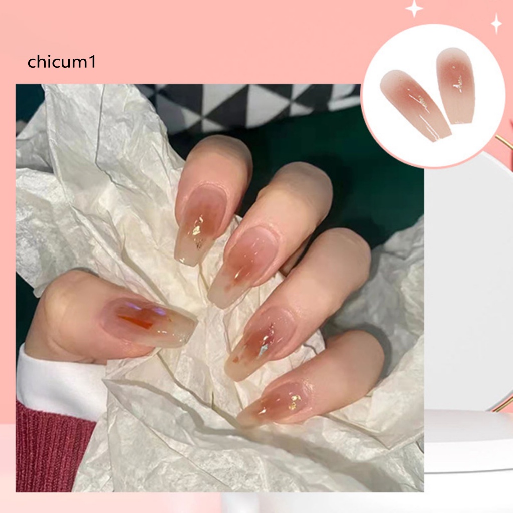 Móng Tay Giả Màu Sắc Gradient Chống Mài Mòn Cao Cấp