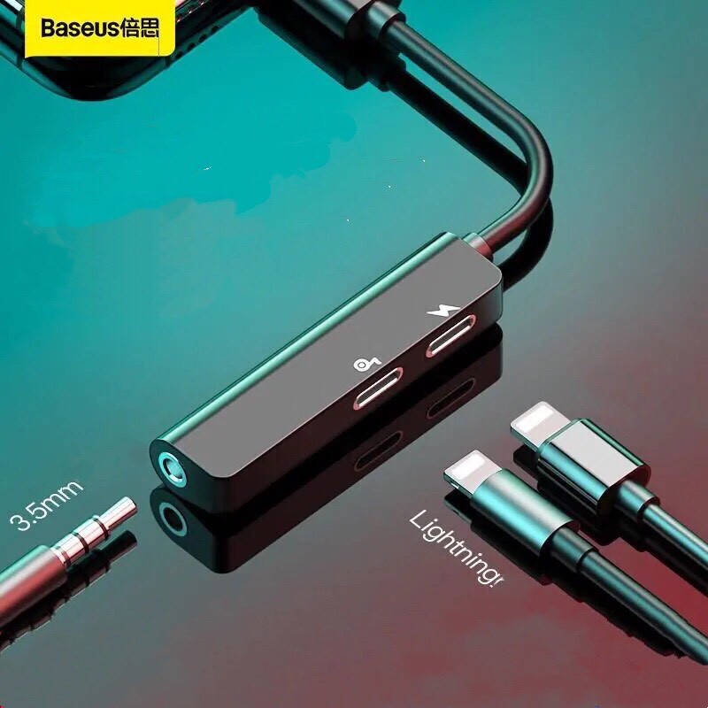 Jack chuyển đổi tai nghe hỗ trợ 3.5 Baseus L52 chính hãng, hỗ trợ mic đàm thoại cho game thủ pubg