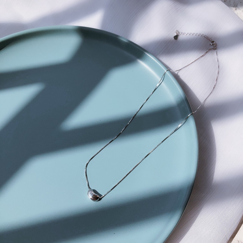 Dây Chuyền Mạ Bạc 925 Hình Hạt Đậu Thời Trang Cho Nữ