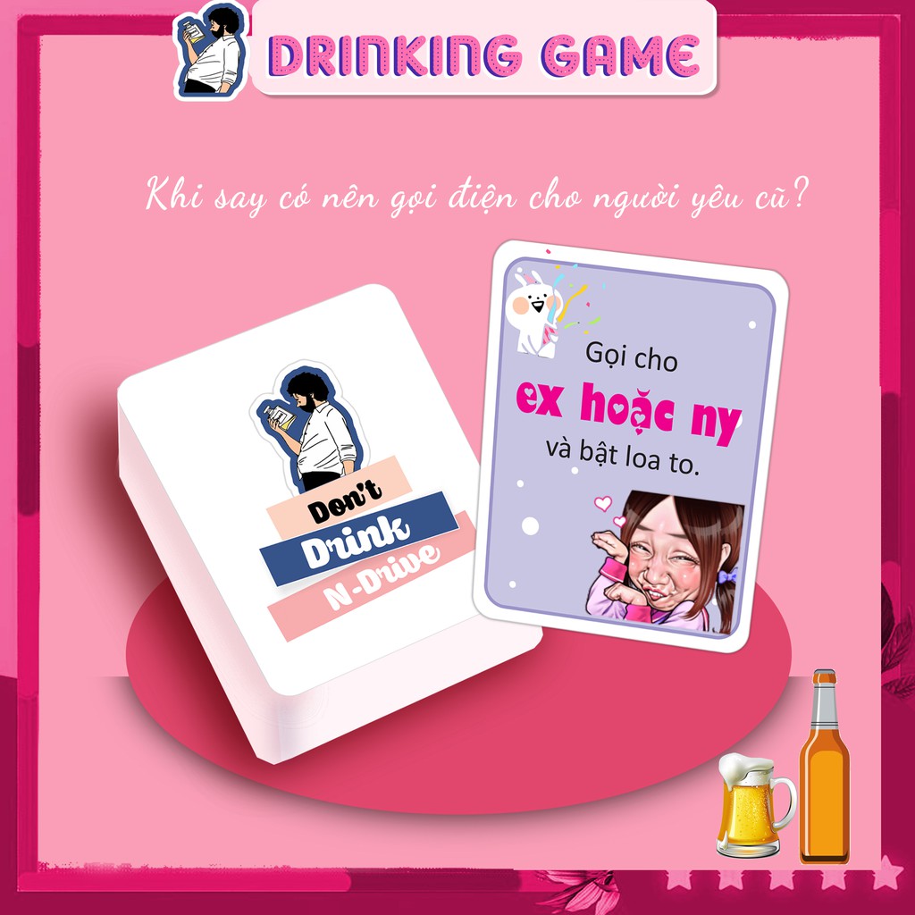 Bộ bài 52 Lá thử thách - Drinking Game hot trend Giúp khuấy động các buổi liên hoan, tụ tập thêm sôi động hấp dẫn