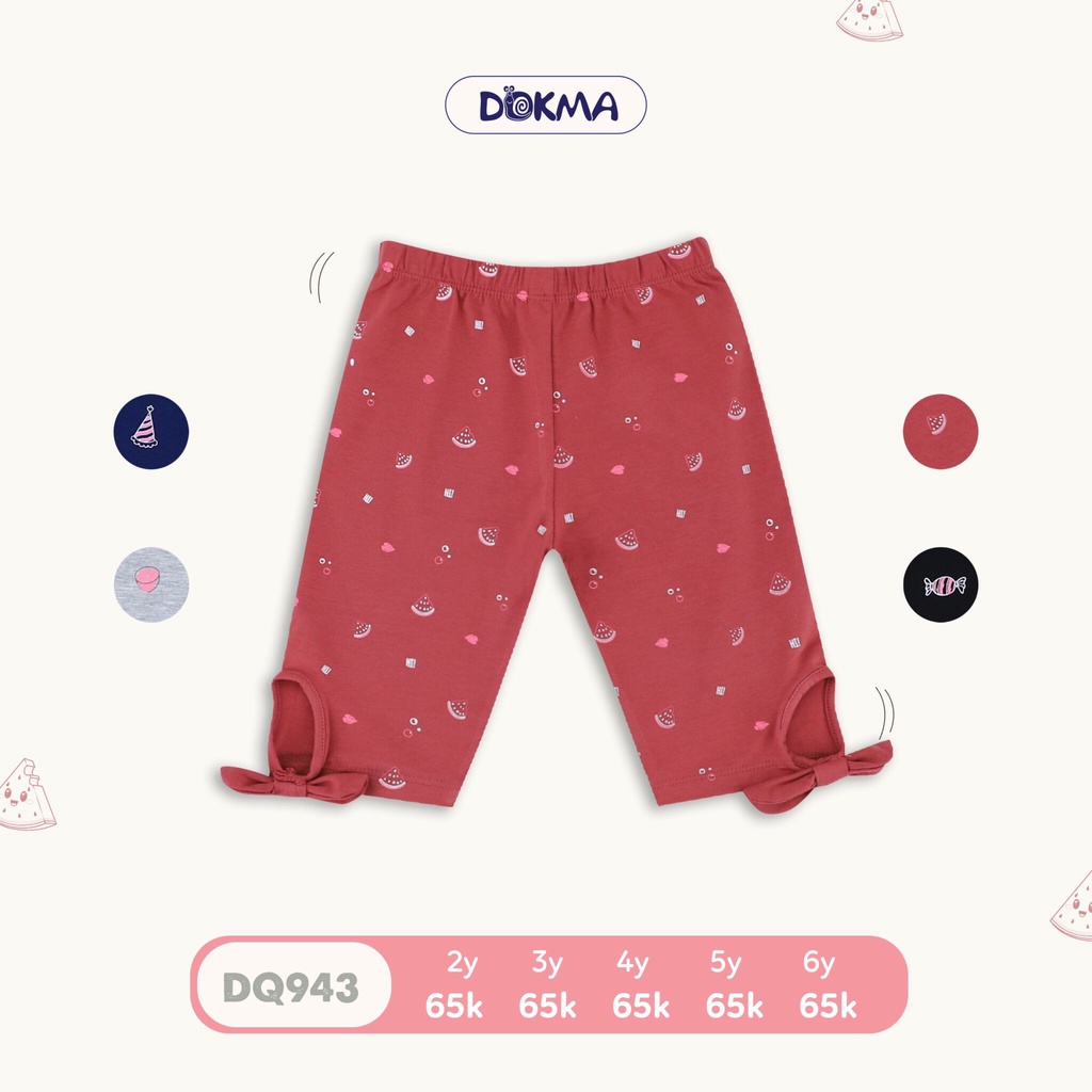 (2-6y) Quần legging lửng cotton mềm cho bé - DOKMA