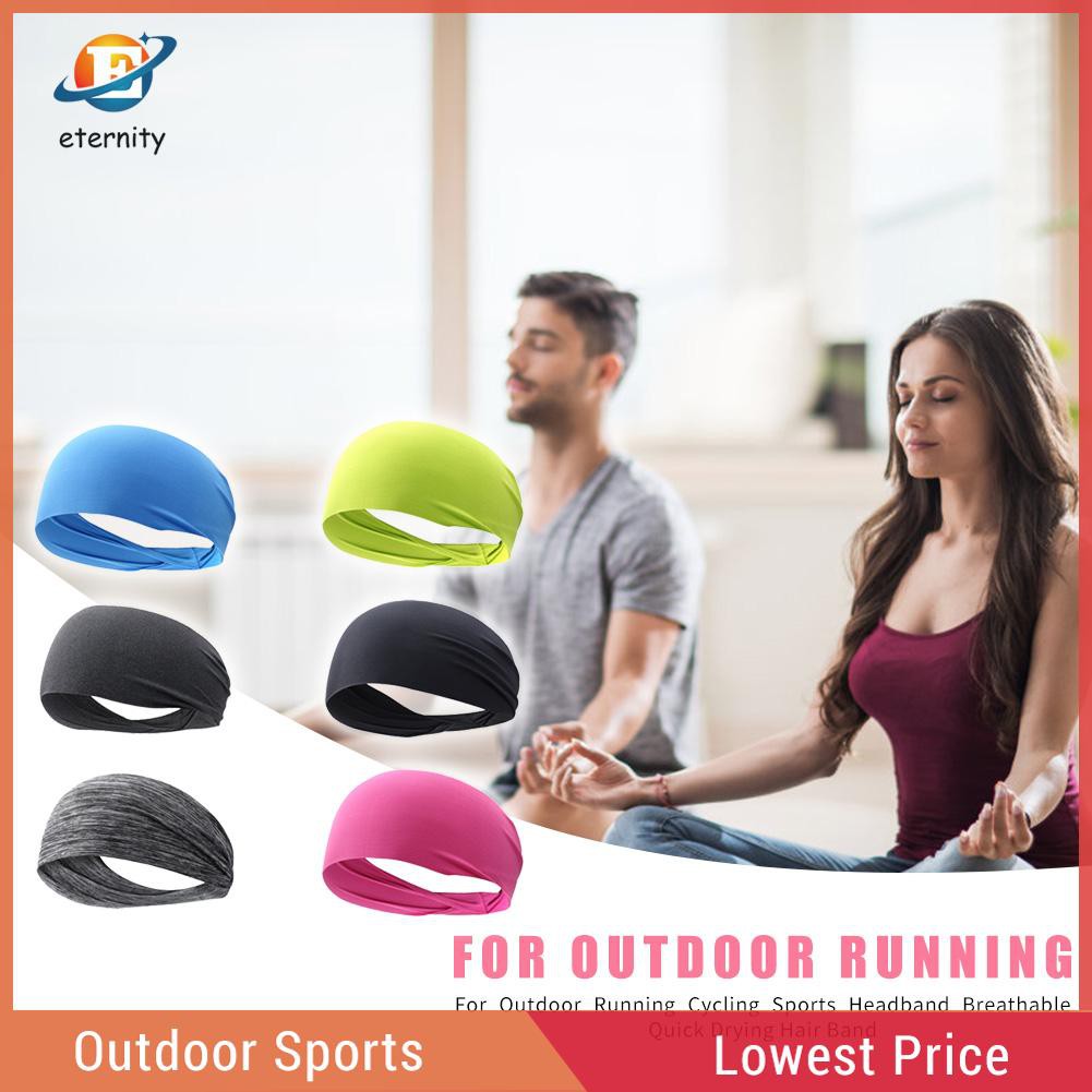 ※Eternity※Durable Sports Headband Men Women Running Fitness Quick Drying Elastic Hair Band※