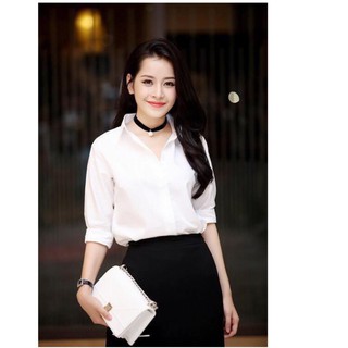 Sơ mi trơn cổ bẻ