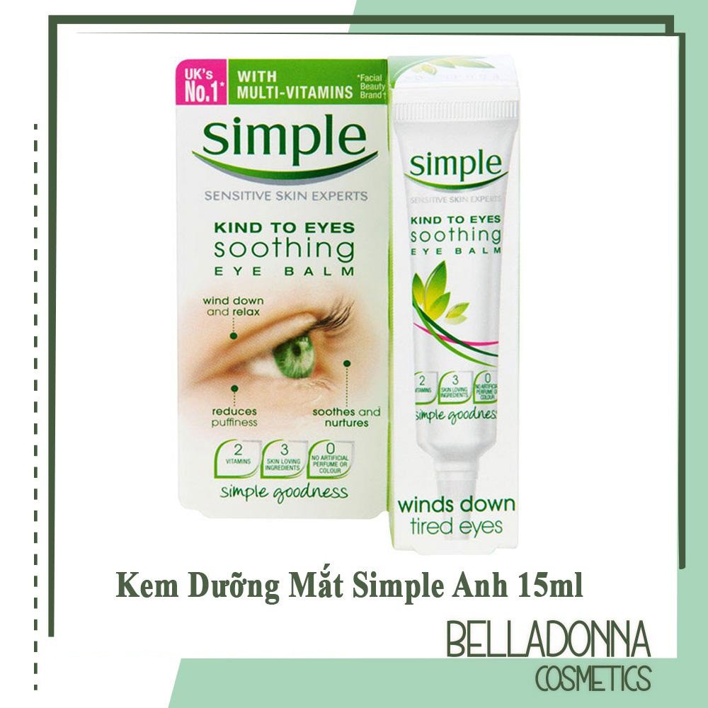 [Chuẩn Auth] Kem Dưỡng Mắt Simple Eyes Soothing Eye Balm 15ml