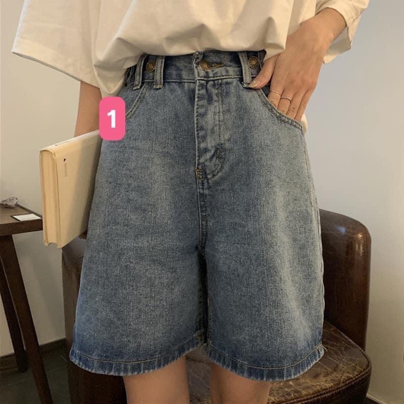 Quần ngố bò ống suông thời trang | BigBuy360 - bigbuy360.vn