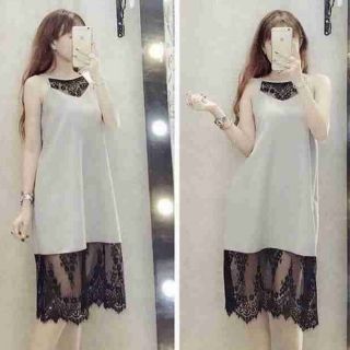 Đầm rộng phối ren
