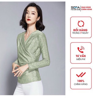 Áo thun Sefa cổ tim kim sa cao cấp-SPA01