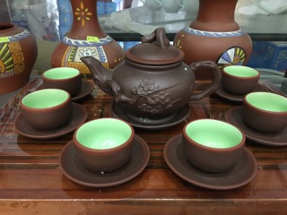 Combo 2 bộ ấm chén đất nâu, đỏ