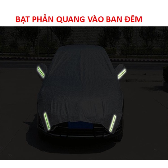Bạt Phủ Nửa Xe Ô Tô - Bạt Che Nóc Xe Hơi Tráng Bạc Cách Nhiệt Cao Cấp, Chống Nóng, Chống Mưa, Chống Xước Cho Xe Ô Tô