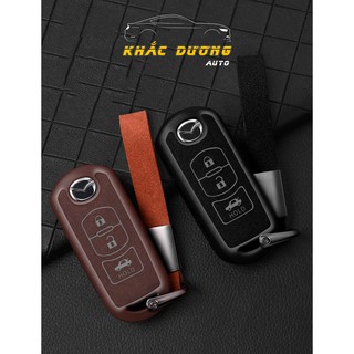 [Tặng khăn lau ô tô] Ốp chìa khóa MAZDA CX30 2 3 6 CX5 da lộn viền nhựa TPU cao cấp