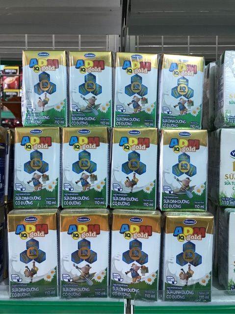 Vỉ sữa ADM Gold có đường 110ml
