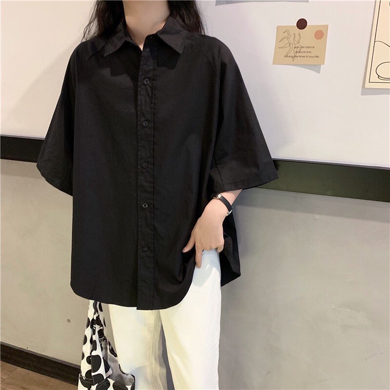 [Mã FAMARAL1 giảm 10K đơn 50K] [ẢNH THẬT ĐỘC QUYỀN REPLEI1986] Áo sơ mi đen, trắng | BigBuy360 - bigbuy360.vn