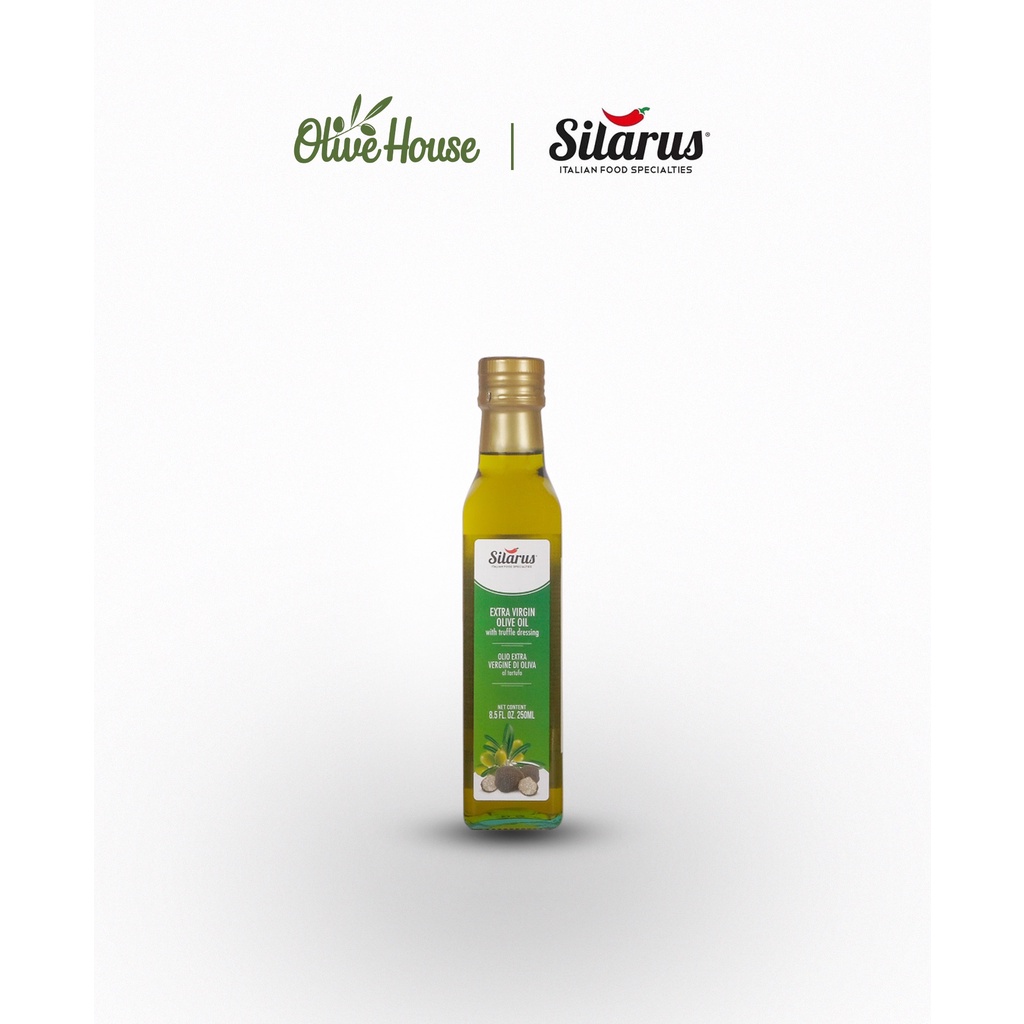 Dầu Olive Nguyên Chất (Extra Virgin) Vị Nấm Truffle 250ml - thương hiệu Silarus nhập khẩu từ Ý