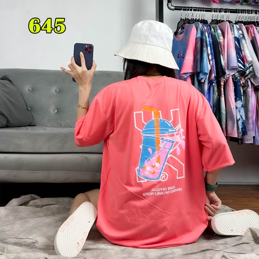 Áo thun tay ngắn unisex, áo phông tay lỡ nam nữ 3D không phai màu , 65% cotton, free size 40-75kg - yumi47store | BigBuy360 - bigbuy360.vn