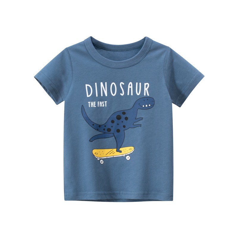 Áo thun bé trai dễ thương in hình Khủng Long Dinosaur mẫu mới 2020 chất liệu !00% cotton an toàn cho bé AT001