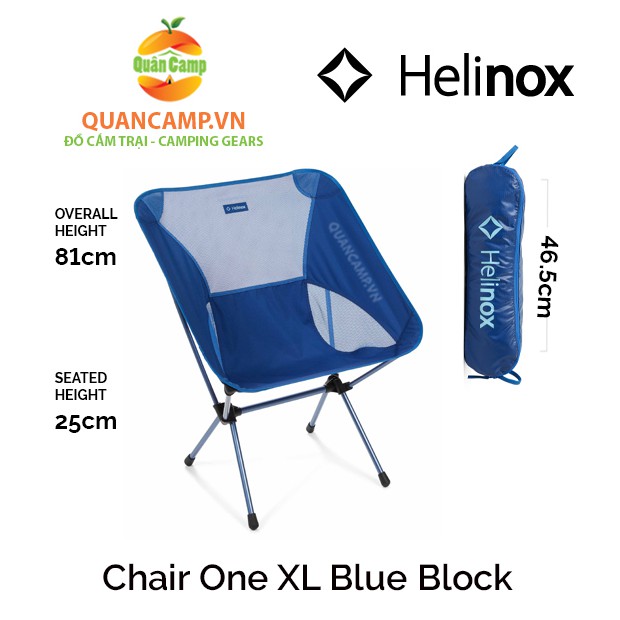 Ghế dã ngoại xếp gọn Helinox Chair One XL Blue Block