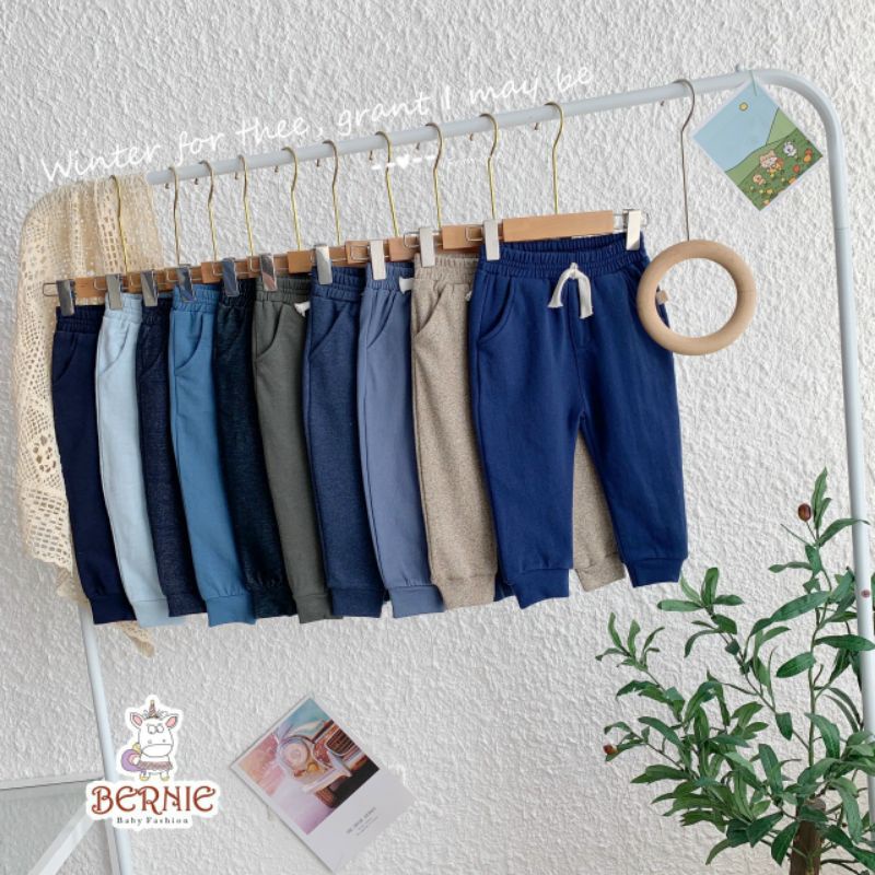 _Set Combo 3 quần cotton da cá thu đông cho bé trai/gái 8 đến 22kg