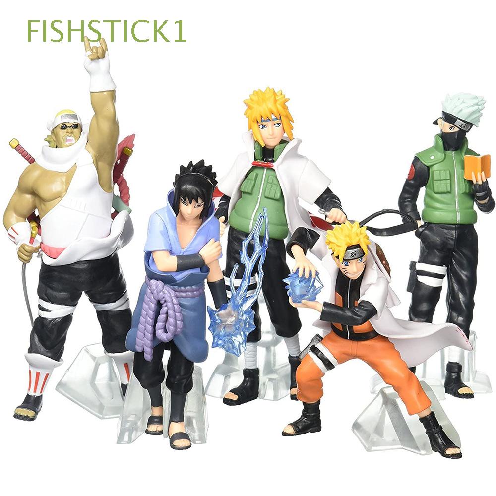 FISHSTICK1 Children Gift Action Figures 32 Generation Naruto Anime Model Naruto Figure Kakashi Shippuden Cartoon Dolls PVC 5pcs/set Figure Toys