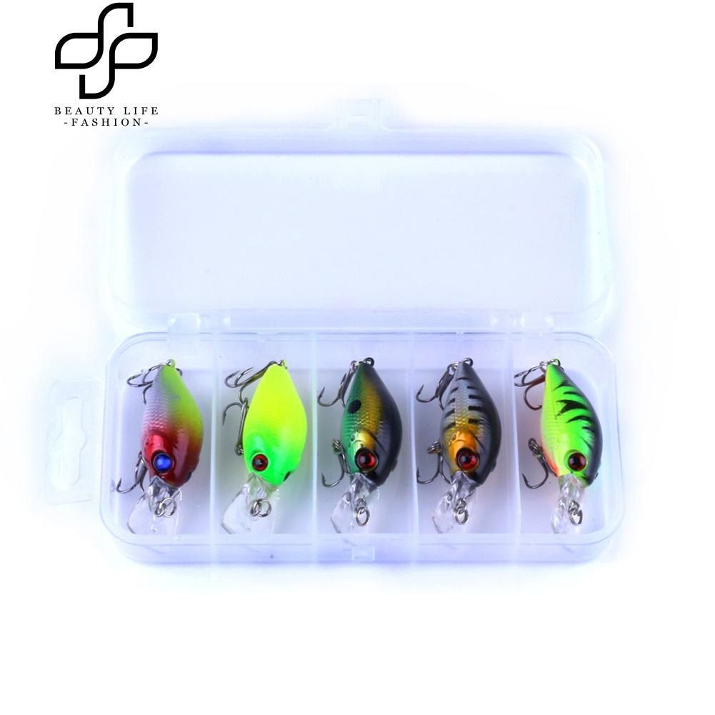 Set 5 mồi câu cá giả kèm hộp