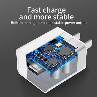 [ Chính Hãng Kivee ] Củ sạc nhanh 18W QC 3.0+PD 3.0 dành cho Android và iphone AT13P