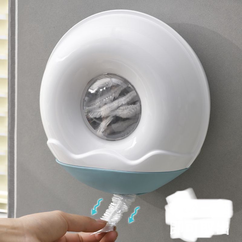 Hộp Đựng Màng Bọc Thực Phẩm Dán Tường Tiện Dụng - Tặng kèm 100 cái Màng Bọc Túi Gấu